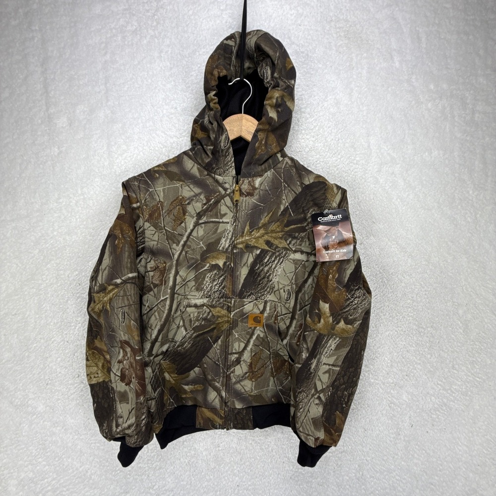 Carhartt Active Hunting Jacket Thermal Lined Youth Large YYJ144 CMO Camo NWT NOS
